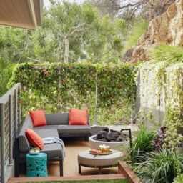 design and create a trendy outdoor garden patio
