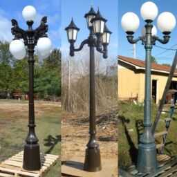 garden lamp posts aluminium or cast iron