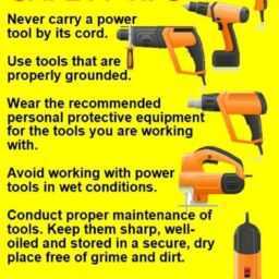 how to keep safe using power tools