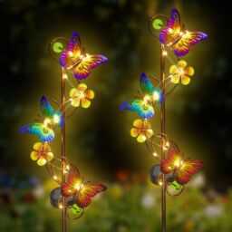 solar butterfly garden lights