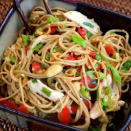 Severe Salads: Asian Hen Noodle Salad with Ginger-Peanut Dressing Recipe
