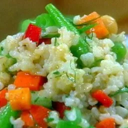 Vegetable Rice Salads with Beans