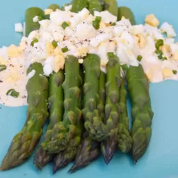 Severe Salads: Asparagus with Dijon Mustard Sauce and Chopped Arduous Boiled Egg Recipe