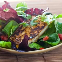 Grilled Tofu Salad With Miso Dressing