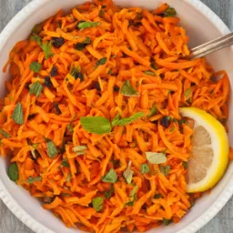 Severe Salads: Grated Carrot and Mint Salad with Honey Lemon French dressing Recipe