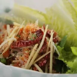 Nam Kao: Lao Crispy Fried Rice Ball Salad