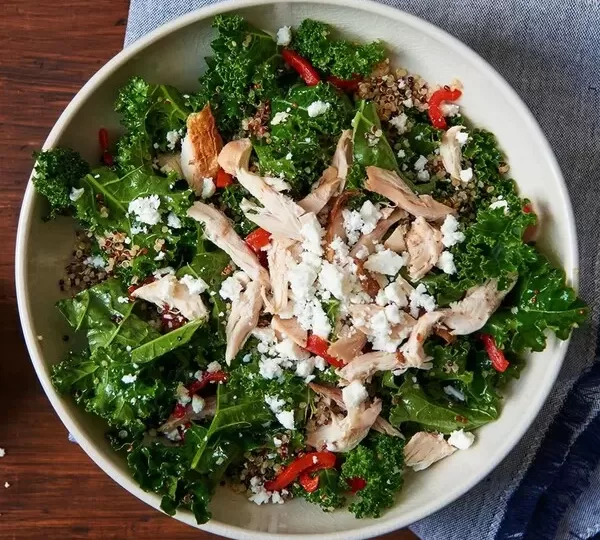 Greek Kale Salad with Quinoa & Rooster