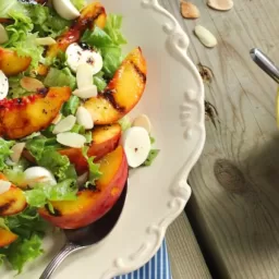 Summer season Strawberry Peach Salad With Goat Cheese