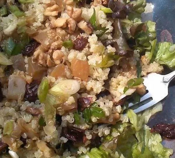 Georgian Quinoa Salad With Eggplant & Bitter Cherries