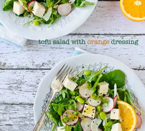 Tofu Salad with Orange Dressing