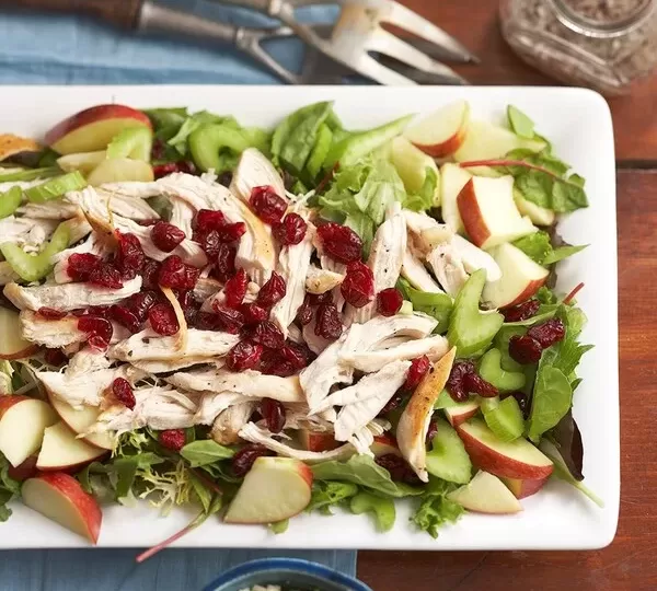 Cran-Apple Rooster Salad with Poppy Seed Dressing