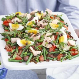 Salmon & Puy Lentil Salad With Olive Dressing