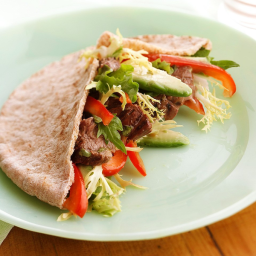 Grilled Beef and Avocado Pitas