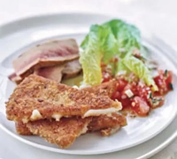 Grilled Tuna With Fried Manchego